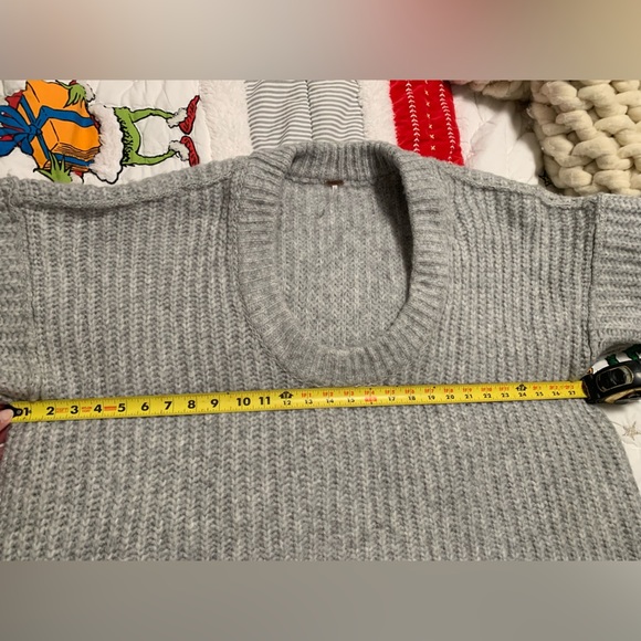 Free People Light Gray Blue Bell Sweater - Picture 6 of 7